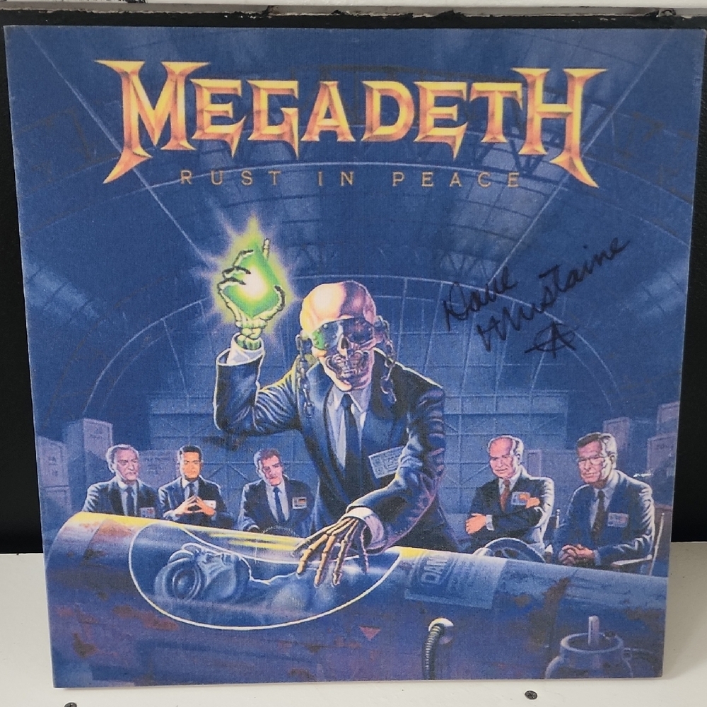 Megadeth 'Rust in Peace' Autographed Acoustic Panel